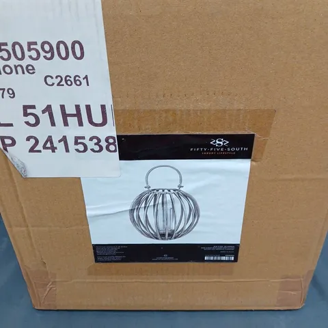 BOXED AURA LARGE LANTERN - SILVER 