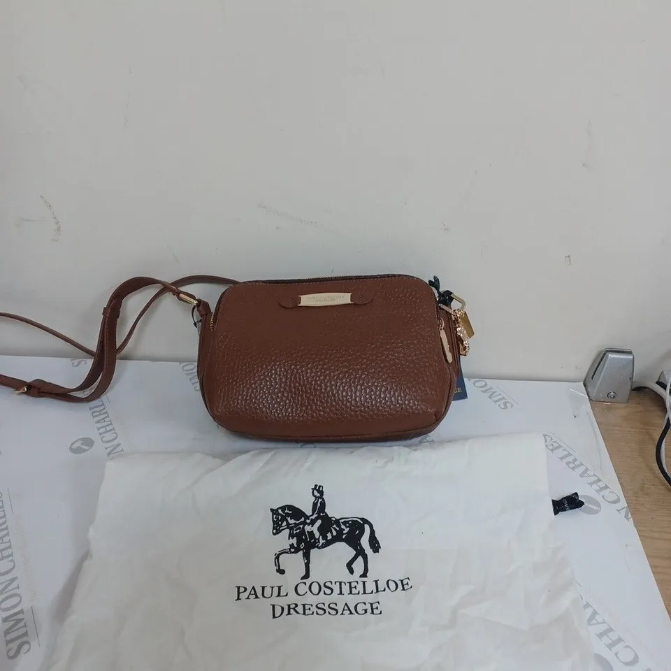PAUL COSTELLOE DRESSAGE CROSSBODY TAN BAG
