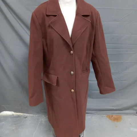 CENTIGRADE SINGLE BREAST COAT IN BROWN SIZE L