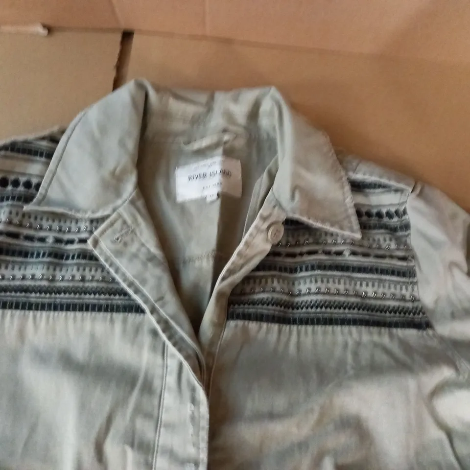 RIVER ISLAND BROWN SHIRT - 14