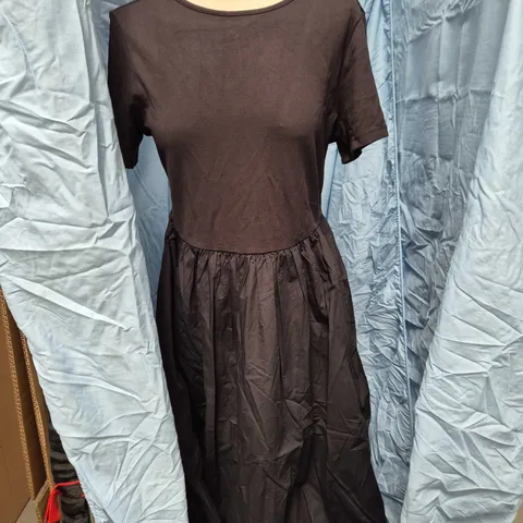 NOBODY'S CHILD SARAH MIDI DRESS – BLACK, UK 14 (EU 42, US 10)