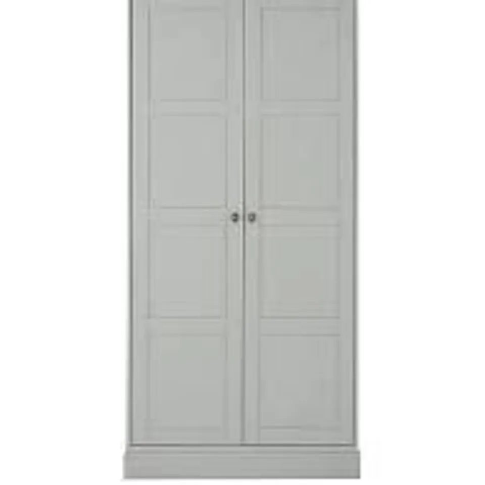 BOXED DARCY 2 DOOR WARDROBE LIGHT GREY (1 OF 2 BOXES ONLY)