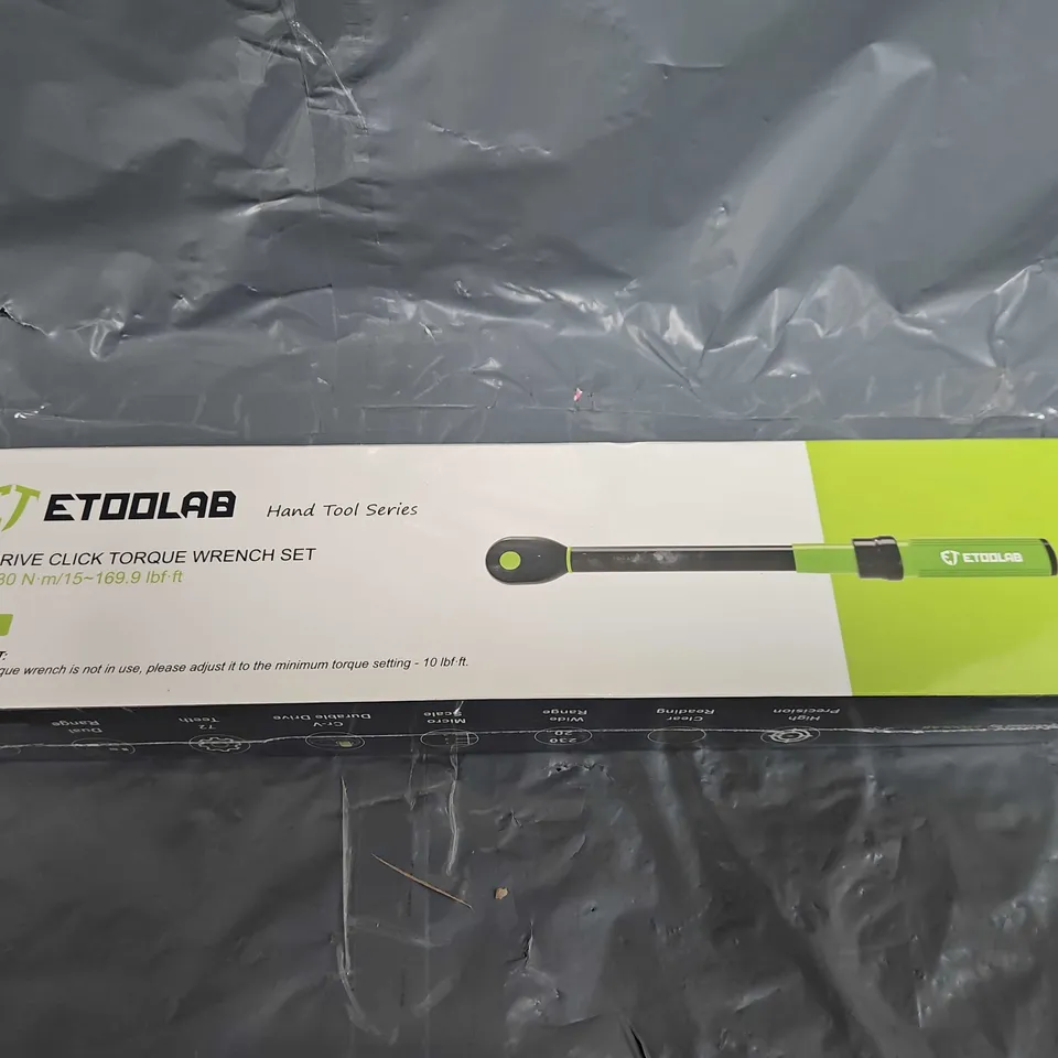 ETOOLAB 1/2 DRIVE CLICK TORQUE WRENCH SET 