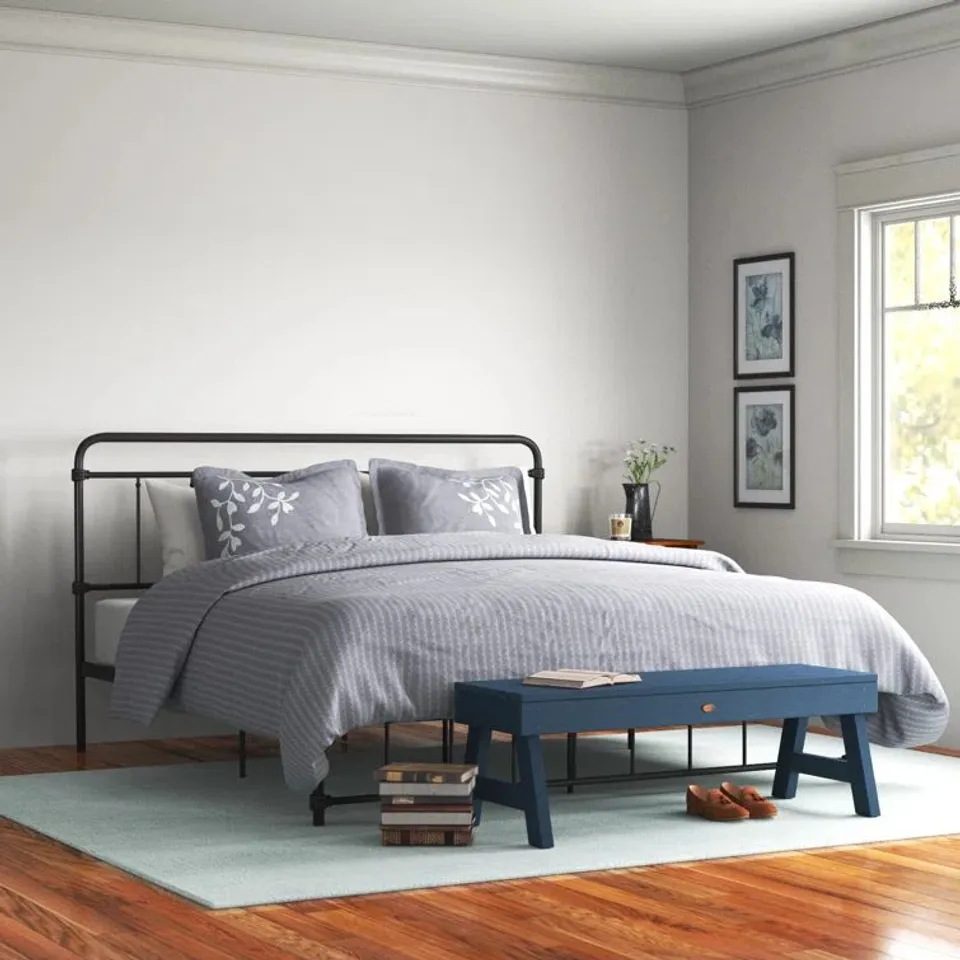 BOXED MATHENEY DOUBLE BED FRAME