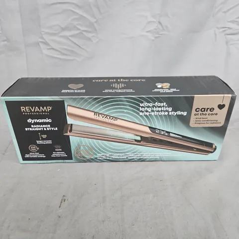 REVAMP PROFESSIONAL DYNAMIC RADIANCE STRAIGHT & STYLE HAIR STRAIGHTENER – BOXED (ST-1900GD-GB)