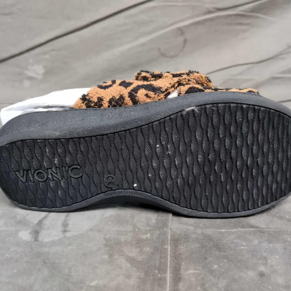 WIONIC RELAX SLIPPER – LEOPARD PRINT BROWN MULTI, WOMEN'S SLIPPERS UK 6