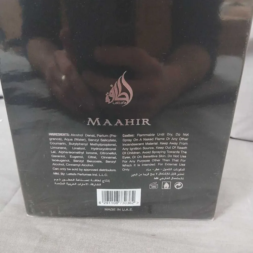 FOUR LATTAFA MAAHIR BLACK EDITION EAU DE PARFUM 100ML – BOXED