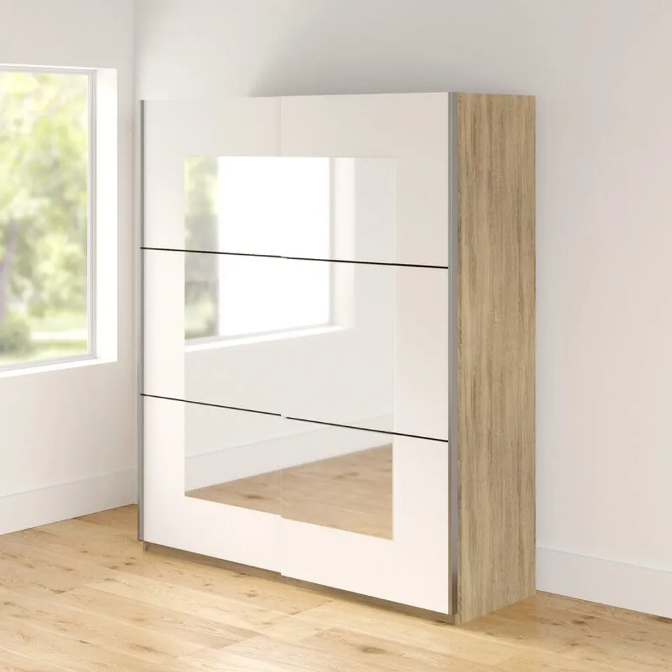 TISHA 2 DOOR SLIDING WARDROBE H210 X W200CM (BOX OF 4)