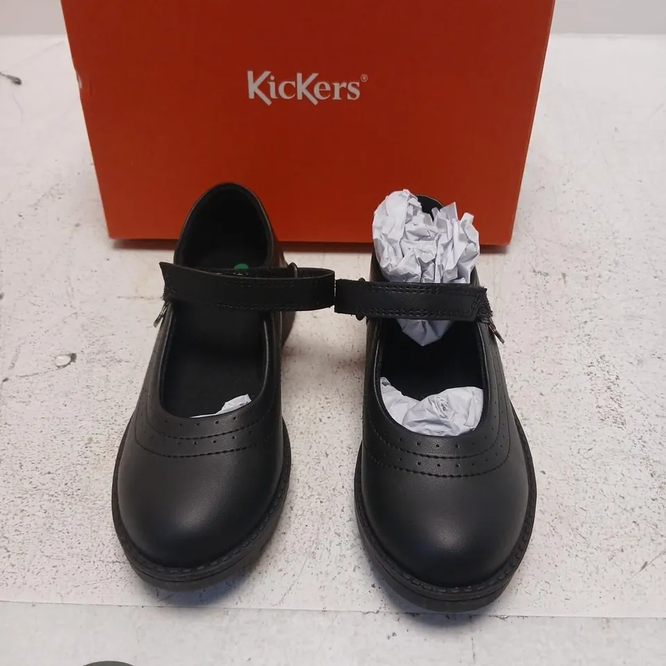 KICKERS KIDS' BLACK MARY JANE SHOES – UK 11 (EU 29)