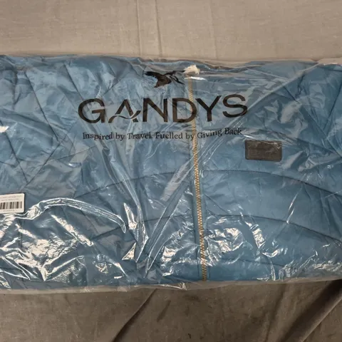 BAGGED GANDYS TEAL RAKNES MENS LIGHTWEIGHT PUFFER IN BLUE - XL