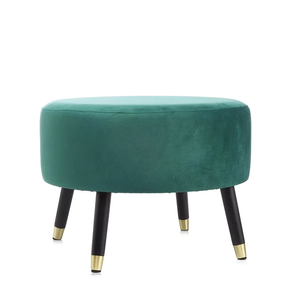 MY HOME STORIES FOOTSTOOL WITH GOLD TIPPED LEGS