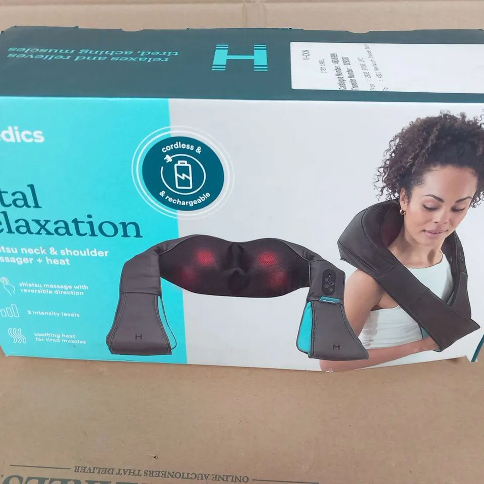 BOXED HOMEDICS SHIATSU NECK AND SHOULDER MASSAGER AND HEAT