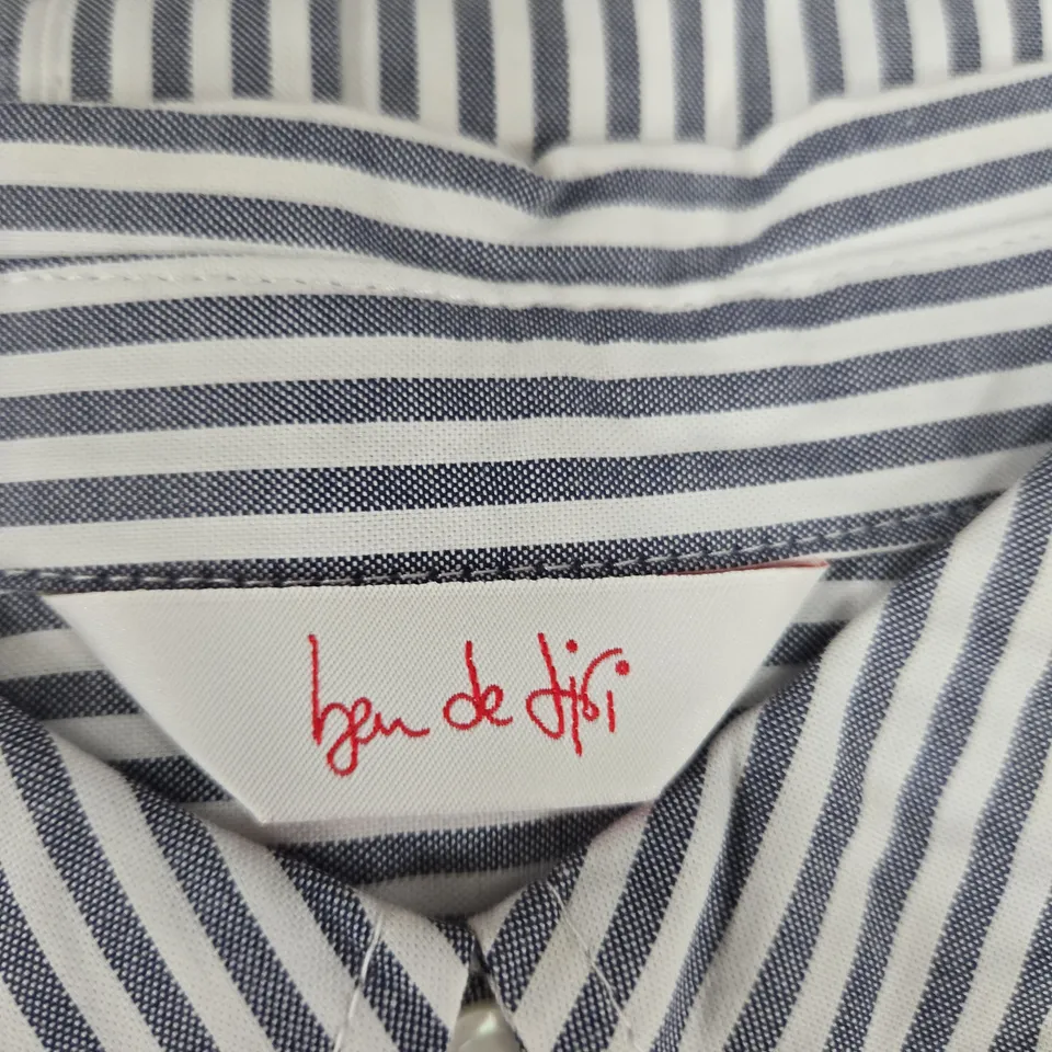 BEN DE LISI STRIPED BUTTON-DOWN SHIRT – UK 12 