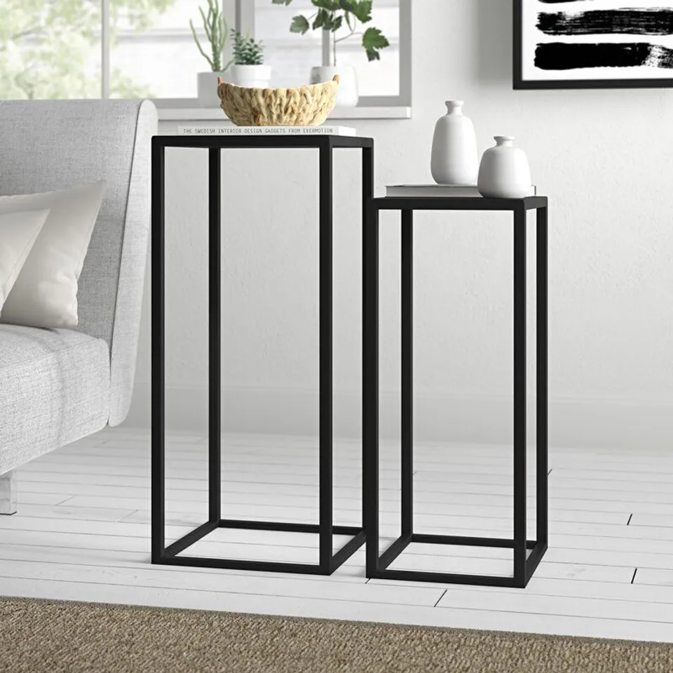 BOXED TRAYLON 2 PIECE SIDE TABLE SET
