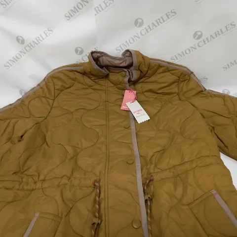 WHITE STUFF EMILIA QUILTED COAT CHARTREUSE SIZE 16