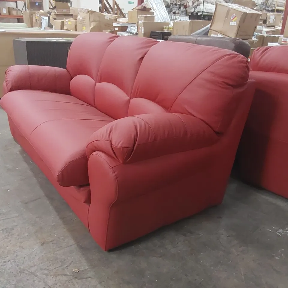 QUALITY DESIGNER DES SOFA LINE HEPPMAN GENUINE LEATHER 3 SEATER SOFA