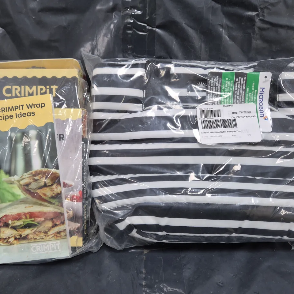 BOX OF APPROXIMATELY 10 ASSORTED HOUSEHOLD ITEMS TO INCLUDE CRIMPIT ULTIMATE WRAP BUNDLE, ETC - COLLECTION ONLY