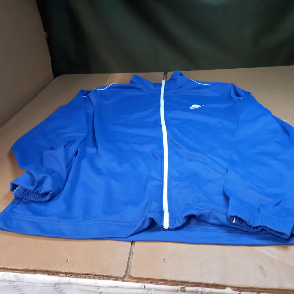 BLUE AND WHITE NIKE ZIP UP TRACKSUIT JACKET XXL
