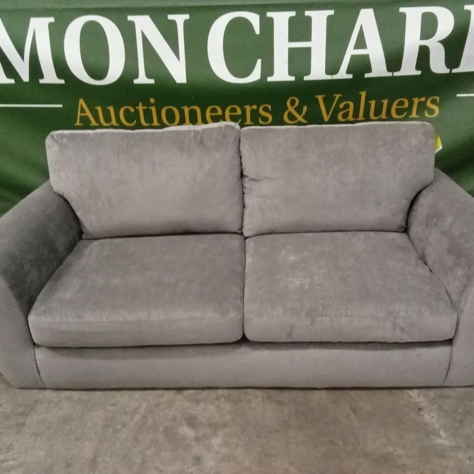 SHAY 3 SEATER FABRIC STANDARD BACK SOFA - GREY RRP £749