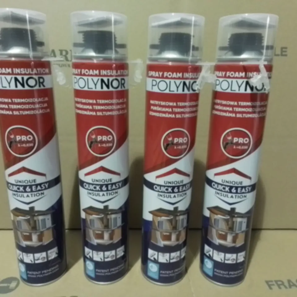 LOT OF 8 POLYNOR SPRAY FOAM INSULATION 