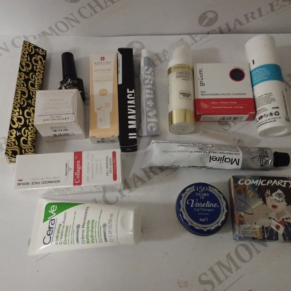 LOT OF APPROX 15 ASSORTED HEALTH AND BEAUTY ITEMS TO INCLUDE MASCARA, SKIN CLEANSER, NAILS TOP COAT ETC