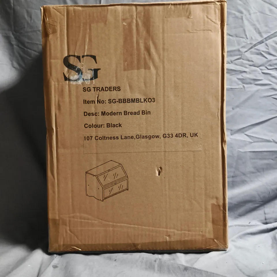 BOXED SG MODERN BREAD BIN IN BLACK