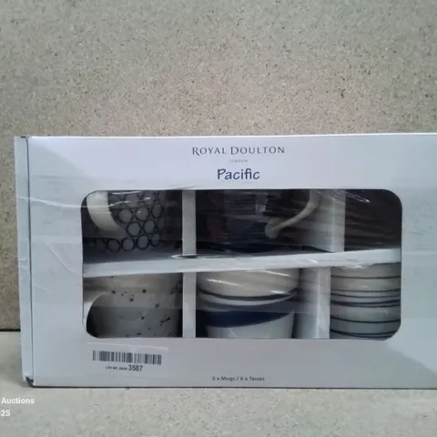 BOXED ROYAL DOULTON LONDON PACIFIC MUGS 5X