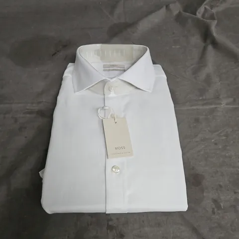 MOSS TAILORED FIT COTTON BUTTON DOWN SHIRT IN WHITE SIZE 16.5/42