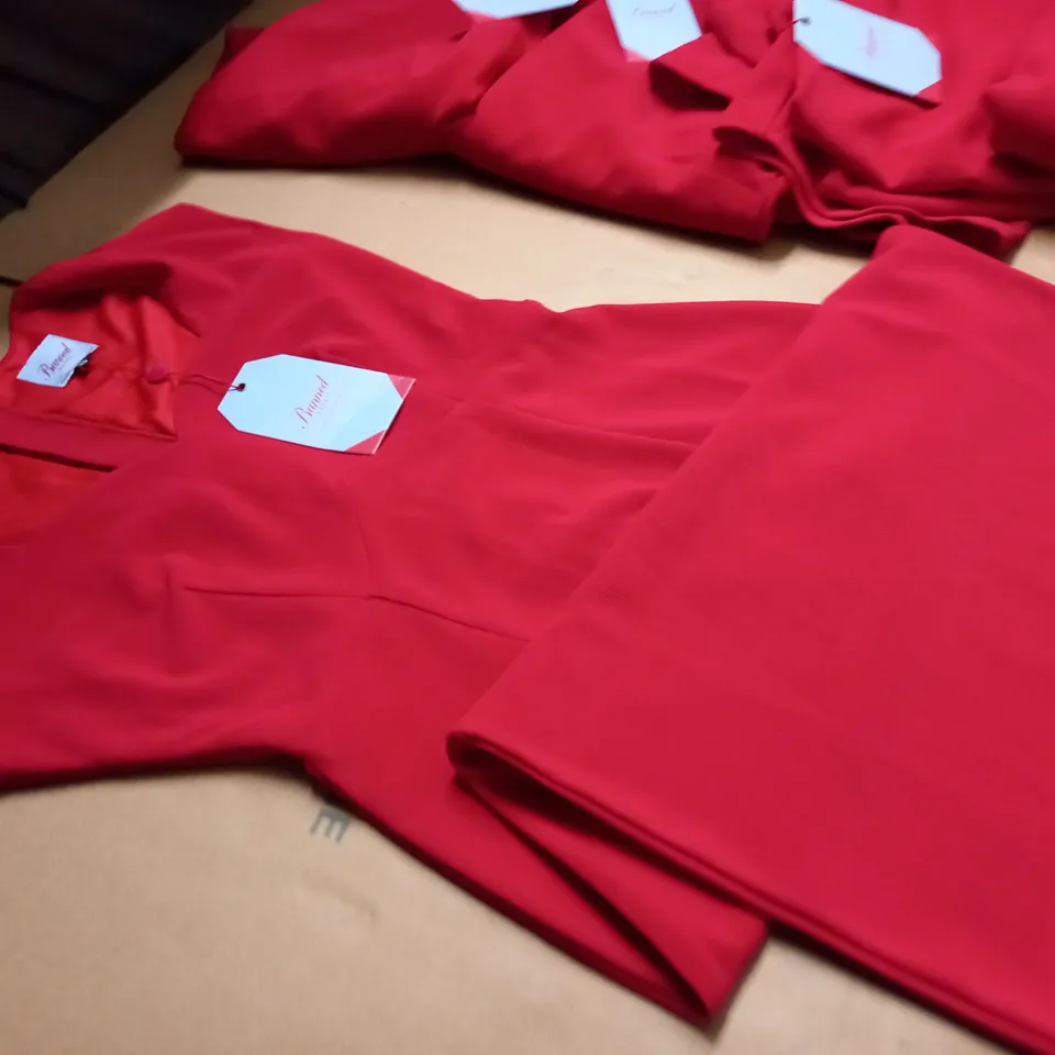 LOT OF 5 BANNED RETRO RED BANDAGE DRESSES - VARIOUS SIZES