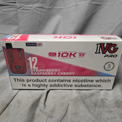 BOXED AND SEALED IVG PRO VAPE KIT MULTIPACK – STRAWBERRY RASPBERRY CHERRY – 5 PCS