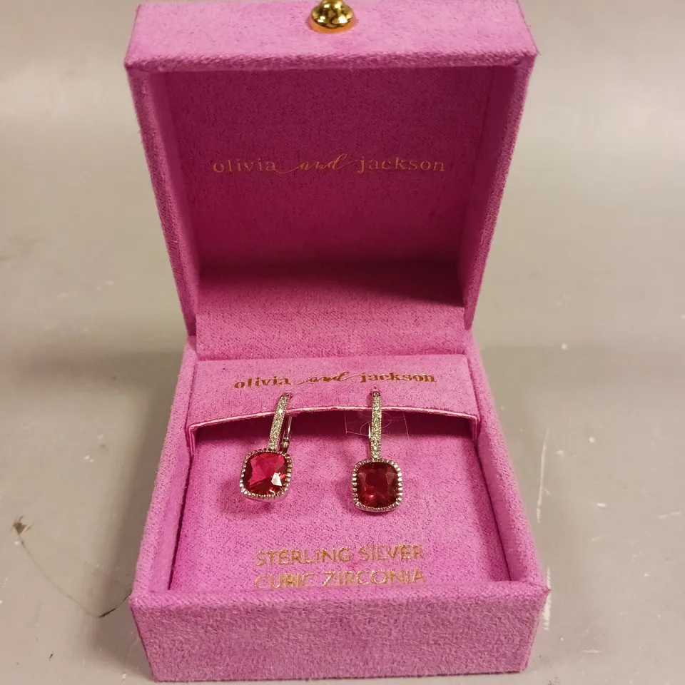 OLIVIA & JACKSON CUBIC ZIRCONIA DROP EARRINGS 