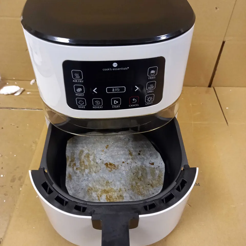 COOK'S ESSENTIALS 4.0L AIR FRYER WITH DIGITAL TOUCHSCREEN & VIEWING SCREEN - COOL GREY
