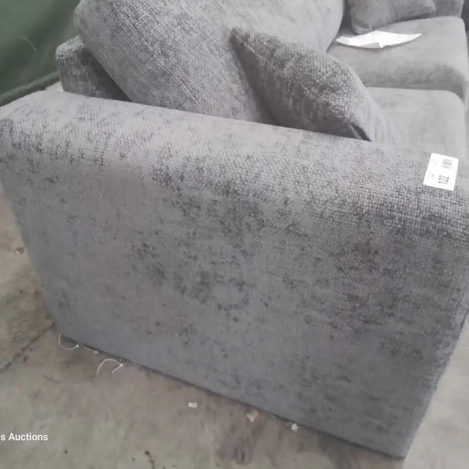 DESIGNER MAYA THREE SEATER SOFA GREY FABRIC 