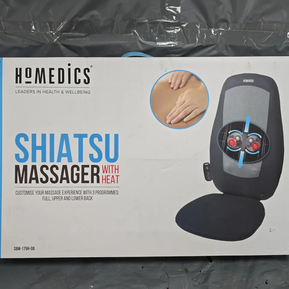 BOXED HOMEDICS SBM-179H-GB SHIATSU MASSAGER WITH HEAT