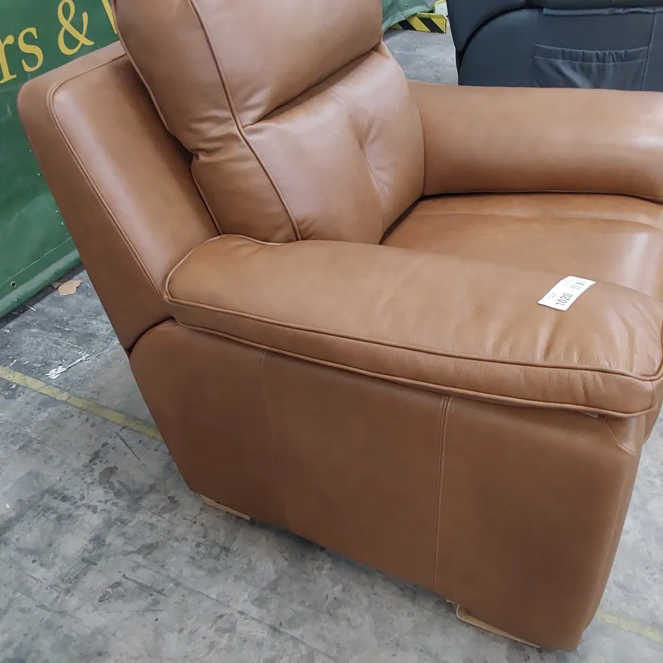 QUALITY BRITISH DESIGNER G PLAN HANNINGTON ARMCHAIR DALLAS TAN LEATHER 