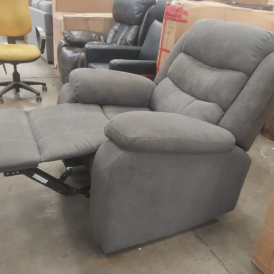 QUALITY DESIGNER FABRIC MANUAL RECLINING ARMCHAIR 