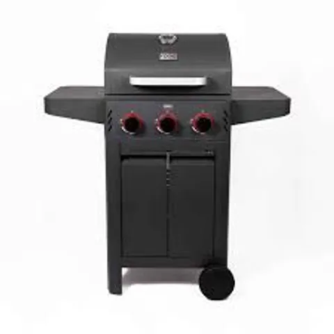 BRAND NEW BOXED FOGO & CHAMA FIRECRACKER: 3 BURNER GAS BBQ (1 BOX)