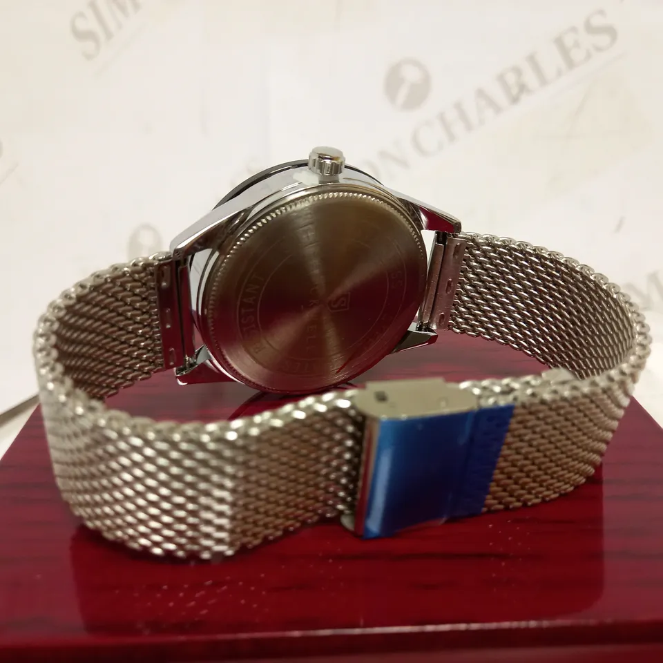 STOCKWELL DATE DIAL MESH STRAP WRISTWATCH RRP £650