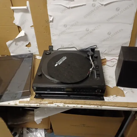 DUAL TURBTABLE, CD PLAYER AND SPEAKER