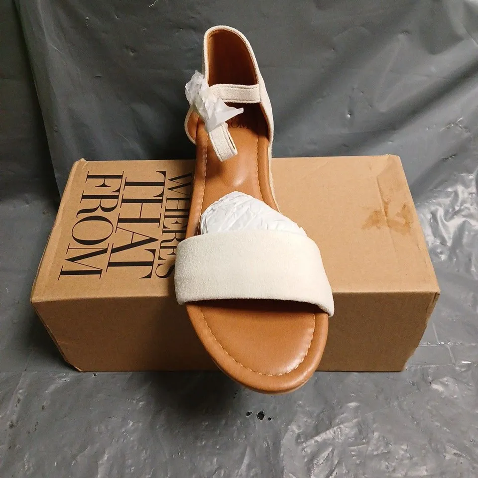 BOXED PAIR OF WHERE'S THAT FROM OPEN TOE SANDALS - 6