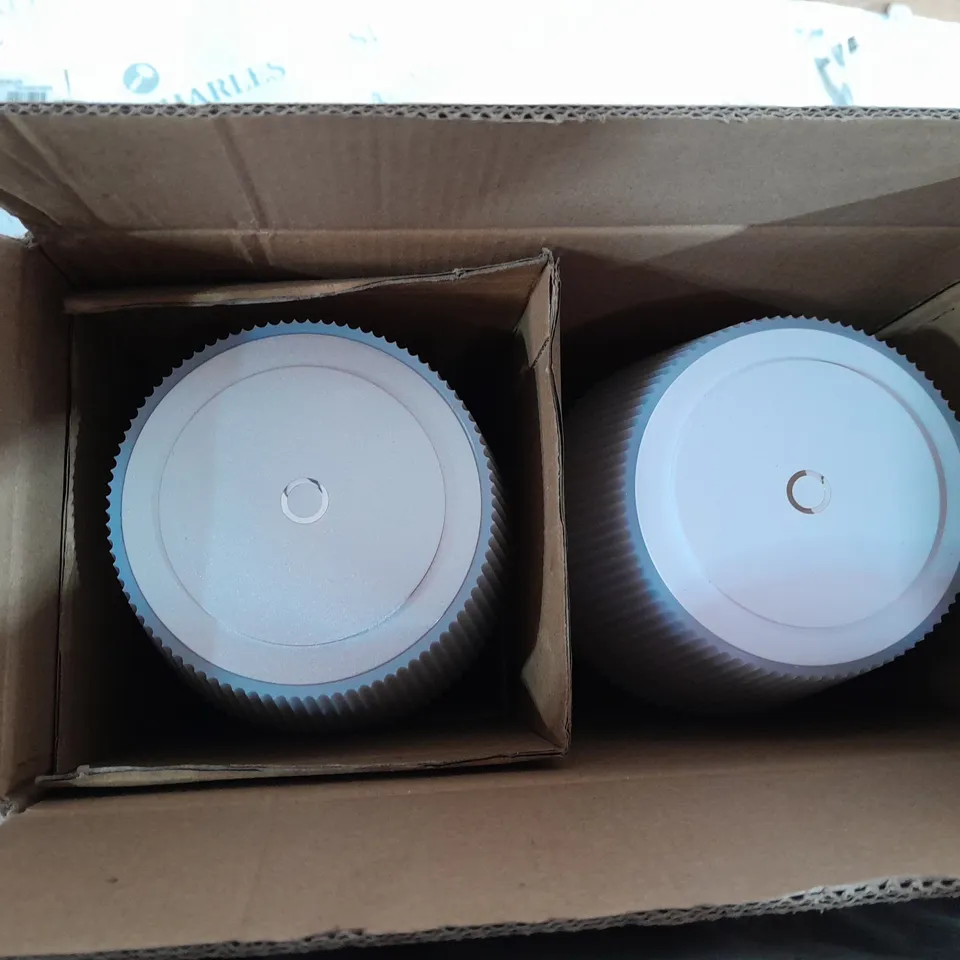 SFIXX SET OF 2 INDOOR OUTDOOR TOUCH TABLE LIGHTS IN SILVER 