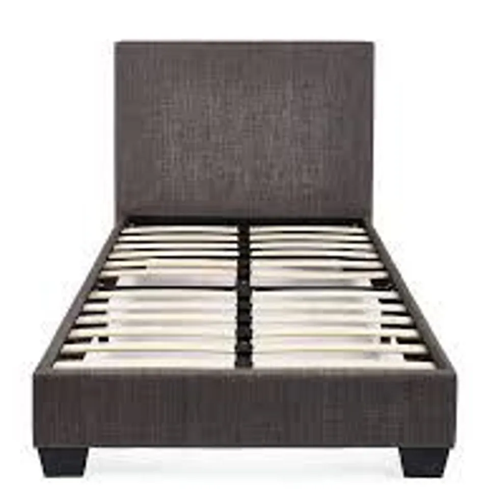 RILEY FABRIC SINGLE BEDFRAME IN DARK GREY - COLLECTION ONLY RRP £99