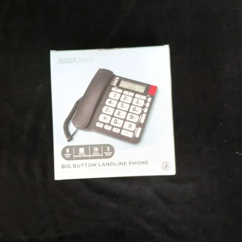 BOX OF APPROXIMATELY 10 ASDA TECH BIG BUTTON LANDLINE PHONE