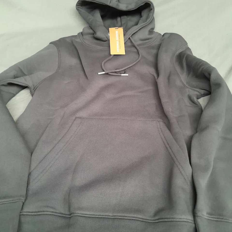 CRIMINAL DAMAGE ECO HOODIE IN CHARCOAL - MEDIUM