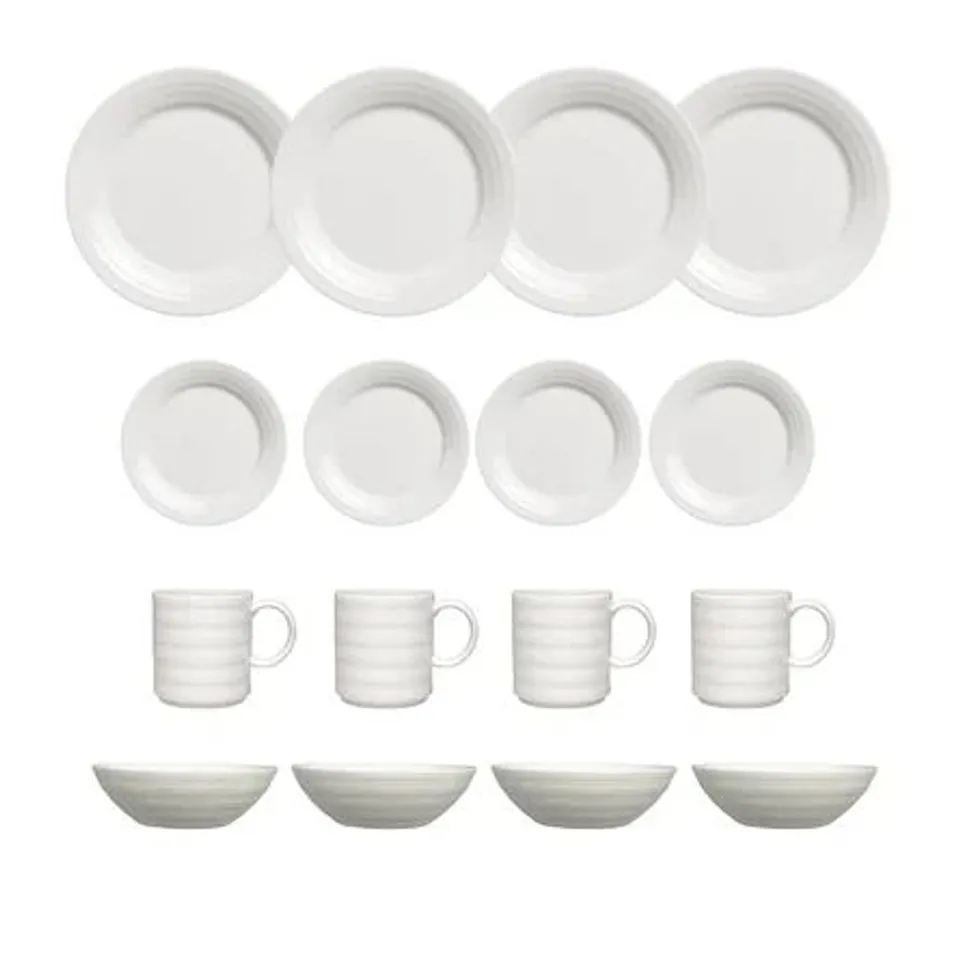 BOXED 16 PIECE BONE CHINA DINNERWARE SET - SERVICE FOR 4 (1 BOX)