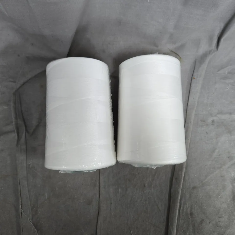 Perma Core Polyester Sewing Thread, White – 2 spools (Col 32001), 20,000 m each