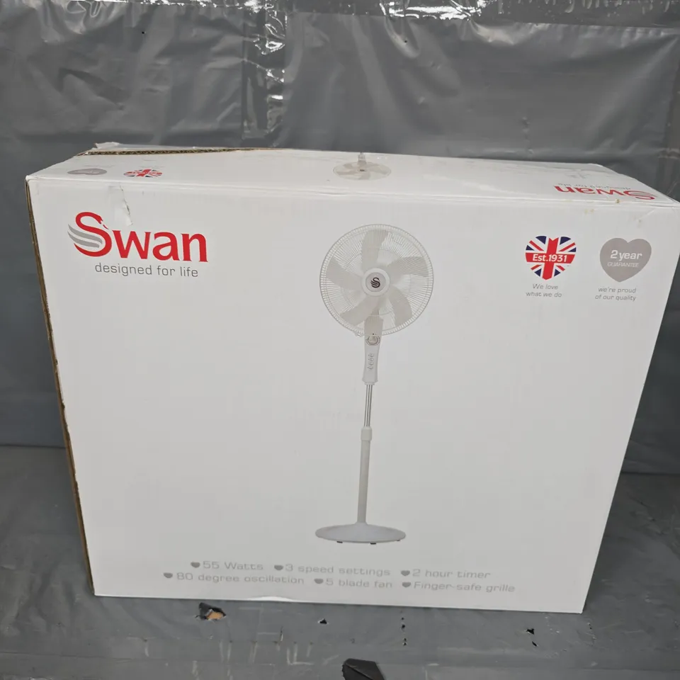 SWAN FREESTANDING STAND FAN - WHITE 