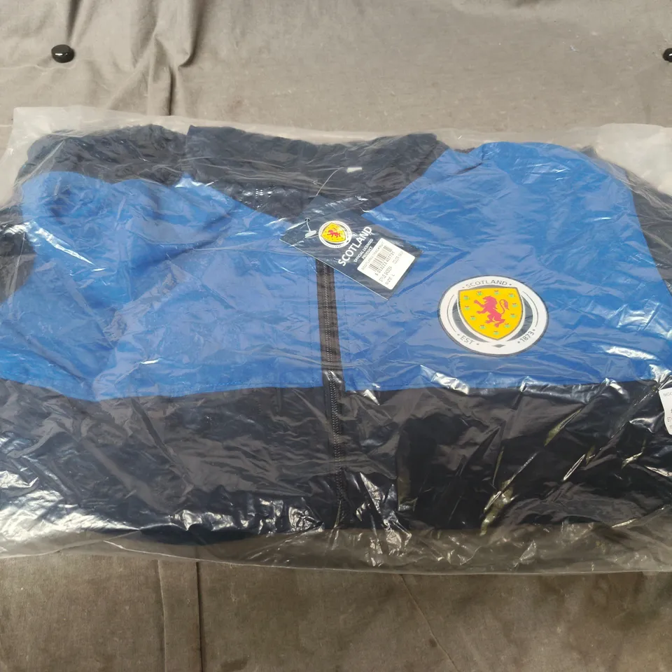 SCOTLAND OFFICIAL LICENSED TRACK JACKET – BLUE/BLACK, SIZE UK L