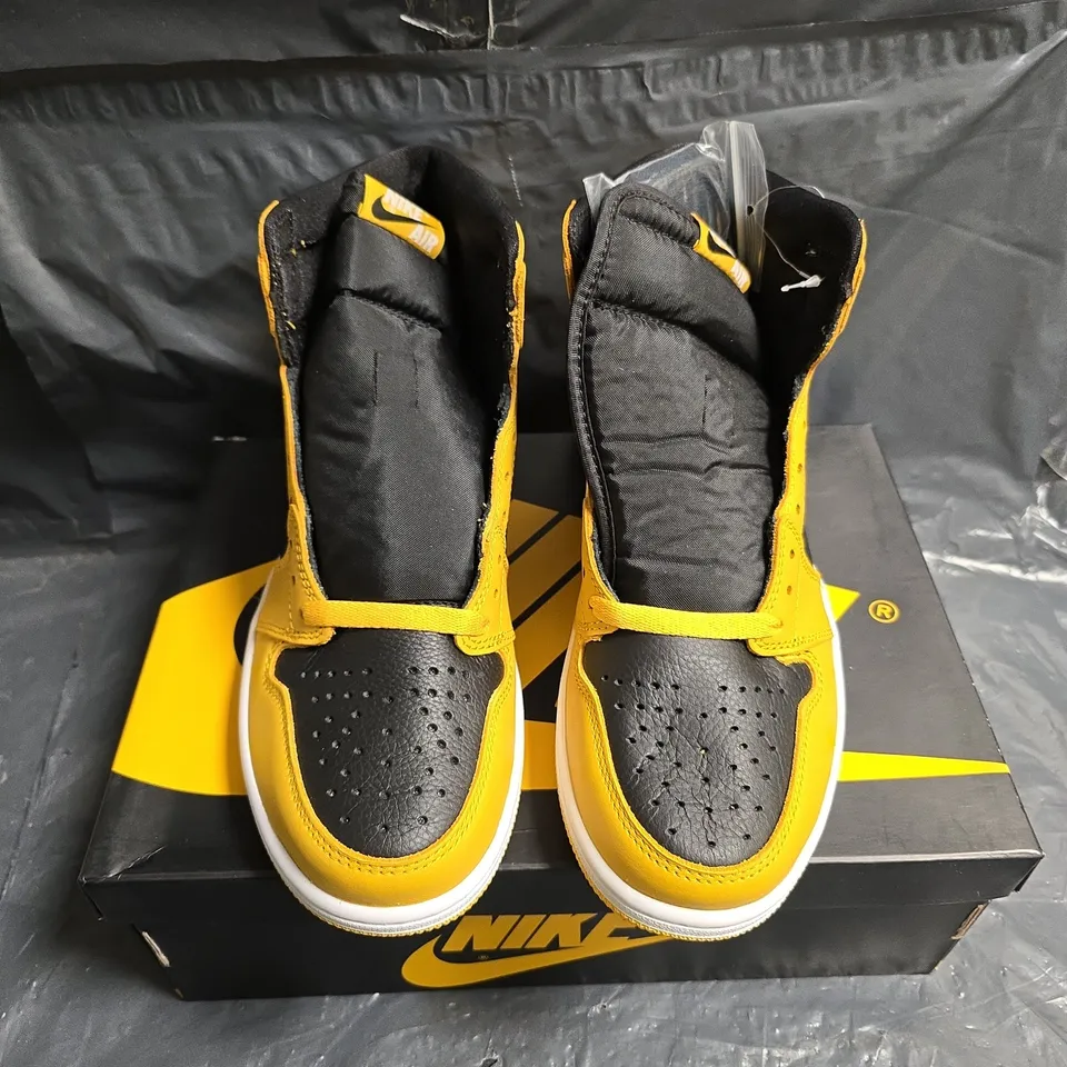NIKE AIR JORDAN 1 RETRO HIGH OG – YELLOW/BLACK, UK 7.5 (US 8.5) SNEAKERS