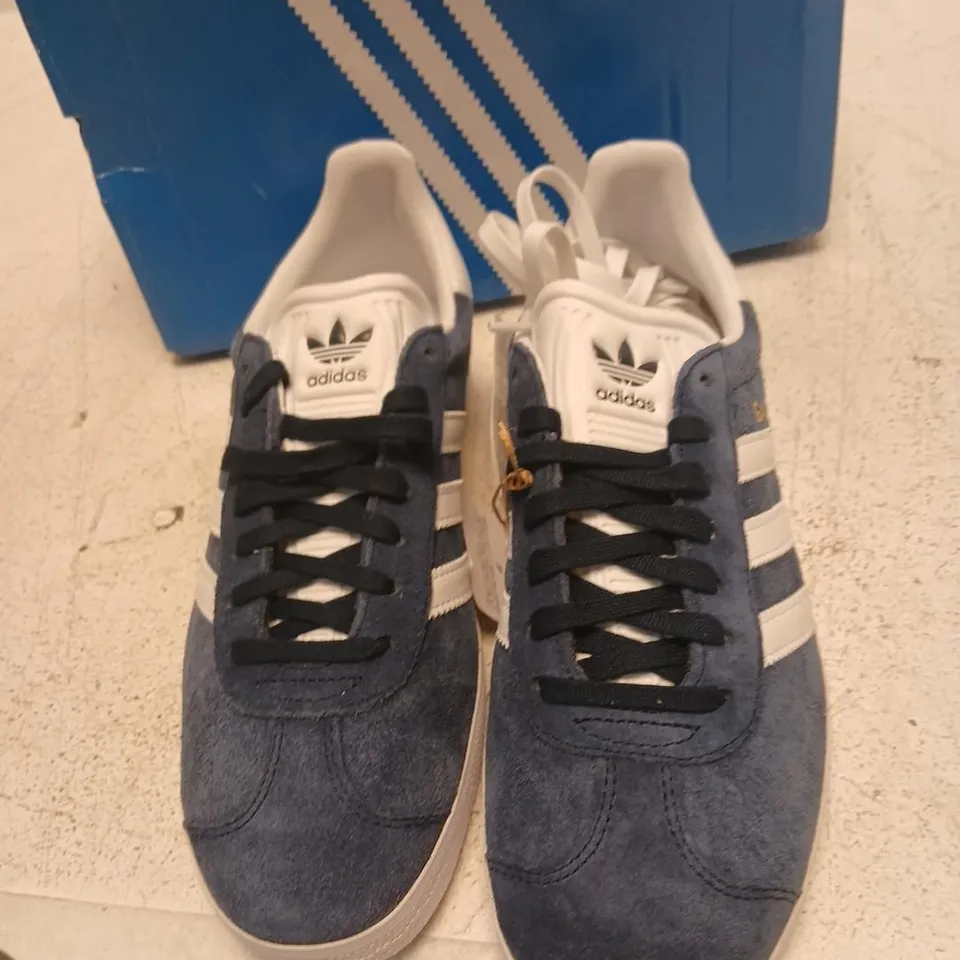 ADIDAS GAZELLE TRAINERS – BLUE SUEDE, UK 4